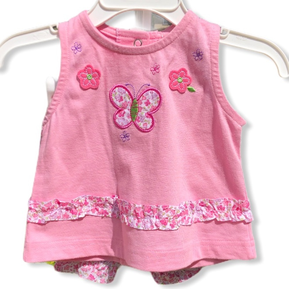 NWT 12 Mo Agabang Pink Floral Tee & Shorts Set